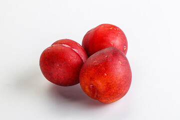 Ripe sweet juicy red plum