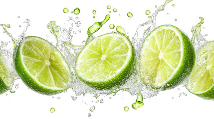 A refreshing splash of lime transparant background png