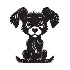 Cute Dog Silhouette Vector Art for Animal Lovers