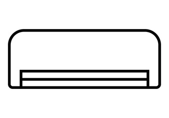 Icono negro de aire acondicionado 