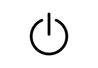 Icono negro de apagado de un aparato