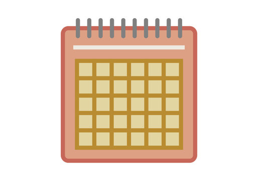 recommend clip art: Calendario naranja y amarillo mensual