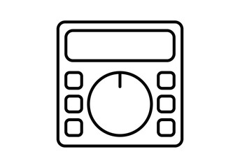Icono negro de termostato digital de calefacción