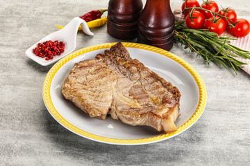 Grilled pork neck juicy steack