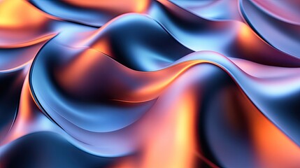 A seamless 3D fluid wave with a gradient color blend, capturing the essence of advanced tech and perpetual motion