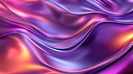 Naklejka premium A seamless 3D fluid wave with a gradient color blend, capturing the essence of advanced tech and perpetual motion