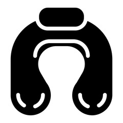 Round travel pillow icon