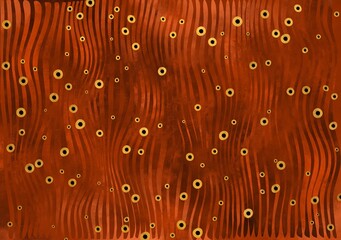 Abstract Geometrical Background. Wavy lines with circles.