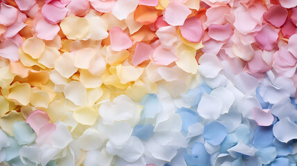 Fototapeta premium Colorful pastel background of flower petals