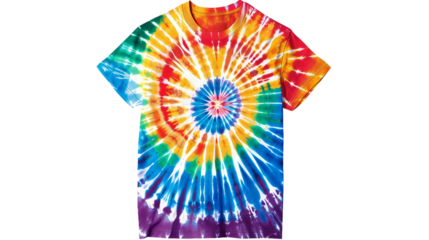 Fashionable Tie-Dye T-Shirt for Men on white background