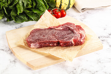 Raw rib eye beef premium steak