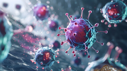 NK cell interactions with pathogens through diagrams of immune response mechanisms