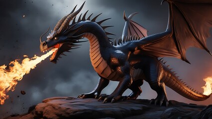 Naklejka premium Dragon illustration 