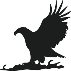 An Eagle Silhouette Vector