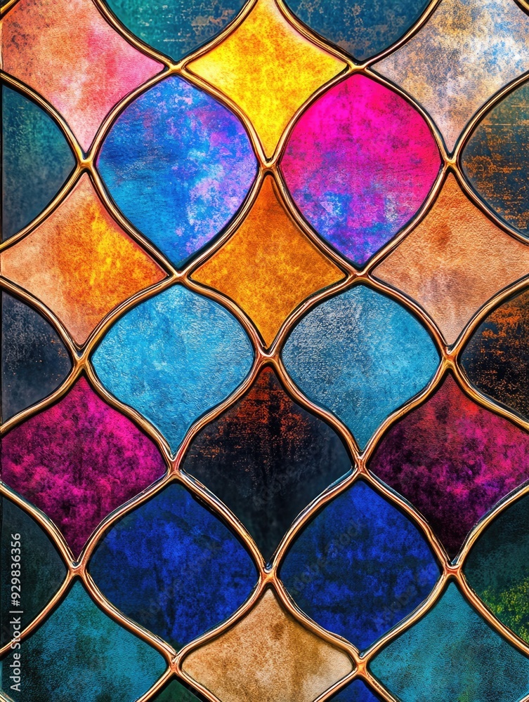 Canvas Prints stained glass window close up