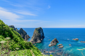 北海道 積丹半 島武意(しまむい)海岸
