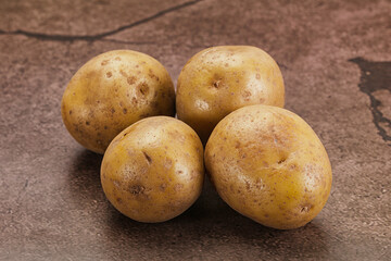 Young small raw baby potato