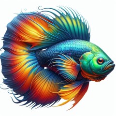 Fototapeta premium fish on a white background