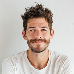 Obraz premium man on white background.