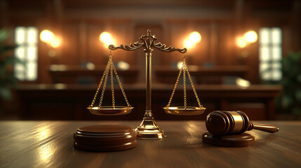 Justice Scales & Gavel.