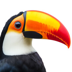 Colorful toucan beak. on transparent background