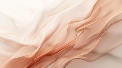 Delicate waves of rose gold and cream hues create a serene atmosphere, reminiscent of a gentle morning breeze