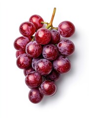 Fototapeta premium Red Grapes on White Surface