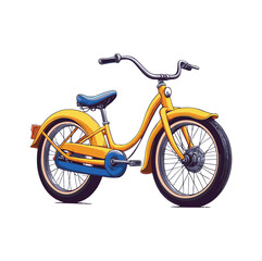 Fototapeta premium side view bicycle cartoon illustration vector simple generative ai