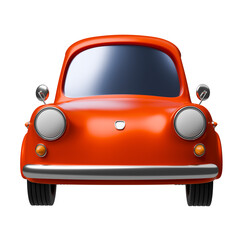 Small cute car isolated. 3d rendering
