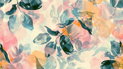 A watercolor painting of flowers with a blue background