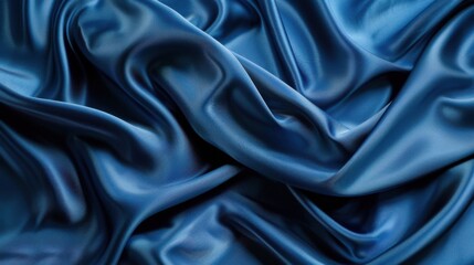 Obraz premium A blue fabric with a pattern of waves