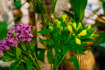 Flower arrangement in the hotel complex