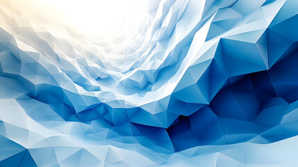 Obraz premium Abstract blue geometric pattern with a wave-like structure.