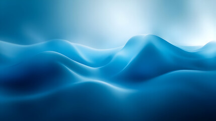 Abstract blue waves creating a serene and calming atmosphere.