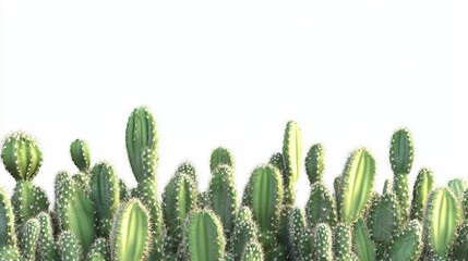 A cactus displayed against a white background, highlighting its unique shape and spiky texture.