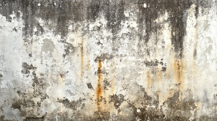 Fototapeta premium A mildewed wall background showcasing a grunge texture of a dirty cement surface, with visible signs of mold and decay.