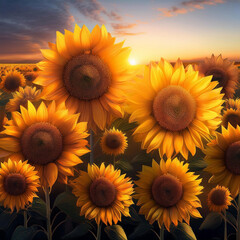 Obraz premium 재물이 들어오는 해바라기