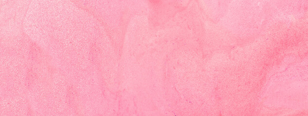 Abstract fluid art background light pink colors. Liquid marble. Acrylic painting on canvas with rose shiny gradient.