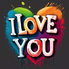 페인팅 글귀(사랑해)