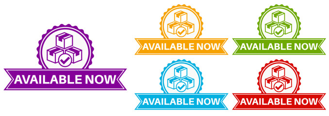 set available now icon. availability symbol sign sticker social media label template design vector illustration
