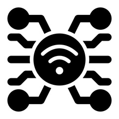 internet of things, iot, internet, network, wireless, connection solid or glyph icon