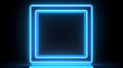 Blue neon frame background