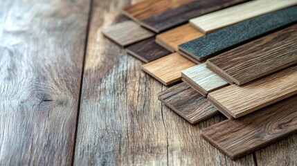 Choosing laminate flooring samples for new home renovation project
