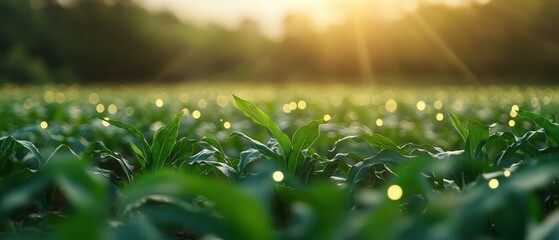 Precision agriculture tool showing real-time yield projections for a crop field, on isolate background with space for text