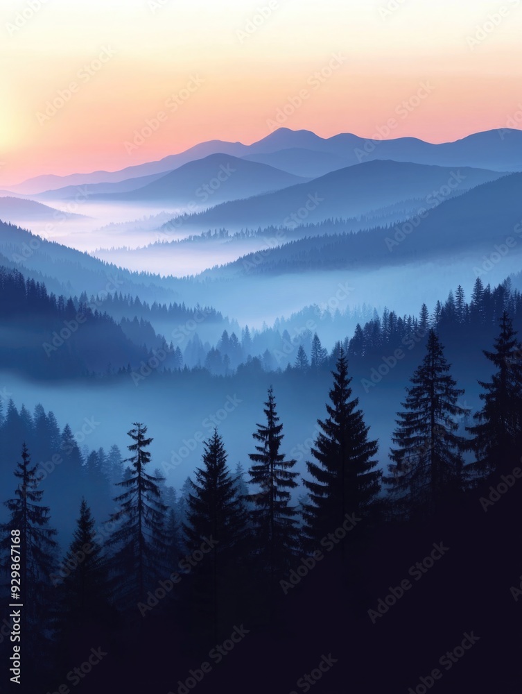 Canvas Prints Mountain Sunset