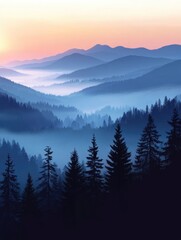 Obraz premium Mountain Sunset