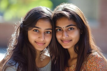 College Friends: Two Indian Girls Captured in a Candid Moment generative ai