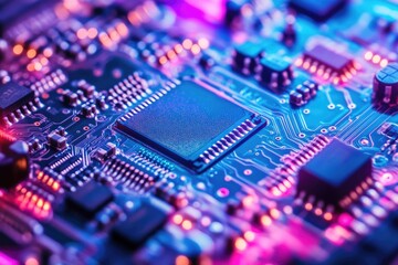 Computer Motherboard Close-Up