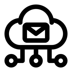 email cloud, mail cloud, mail server, email server, email provider, cloud mail, cloud services outline icon