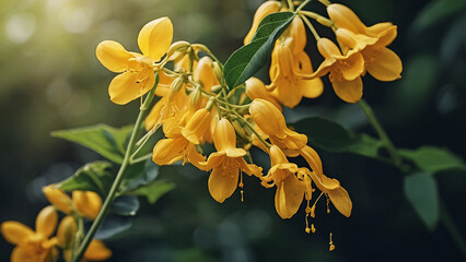 Generative AI Illustration of Bladder Senna Flower